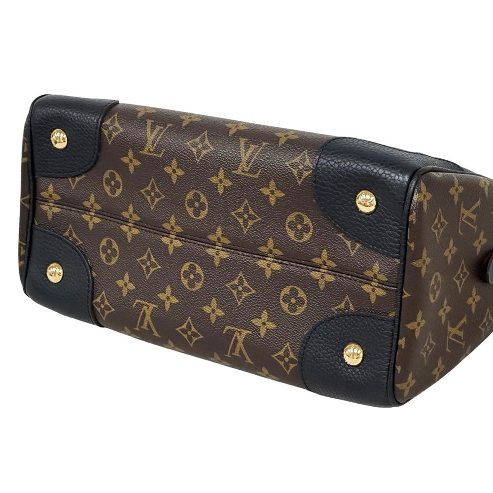 Louis Vuitton Retiro Brown Monogram Nior Black Satchel Duffle Crossbody Canvas - Picture 8 of 13
